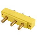 Hubbell Wiring Device-Kellems 100 Amp 250V Yellow, Male Panel Mount, Ring Terminal Stage Pin Device HBL106SPMRRT